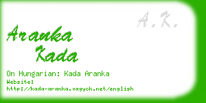 aranka kada business card